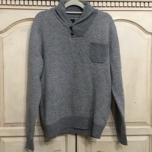 J. Crew Men’s Gray 100% Lambswool Sweater Size L EUC